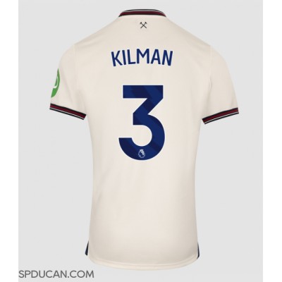 Muški Nogometni Dres West Ham United Max Kilman #3 Gostujuci 2025-26 Kratak Rukav Muški Nogometni Dres West Ham United Max Kilman #3 Gostujuci 2025-26 Kratak Rukav